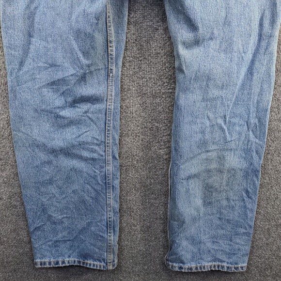 Levi's 505 Men's Straight Jeans Blue 36x30 5-Pocket Medium Wash Cotton - Picture 8 of 13